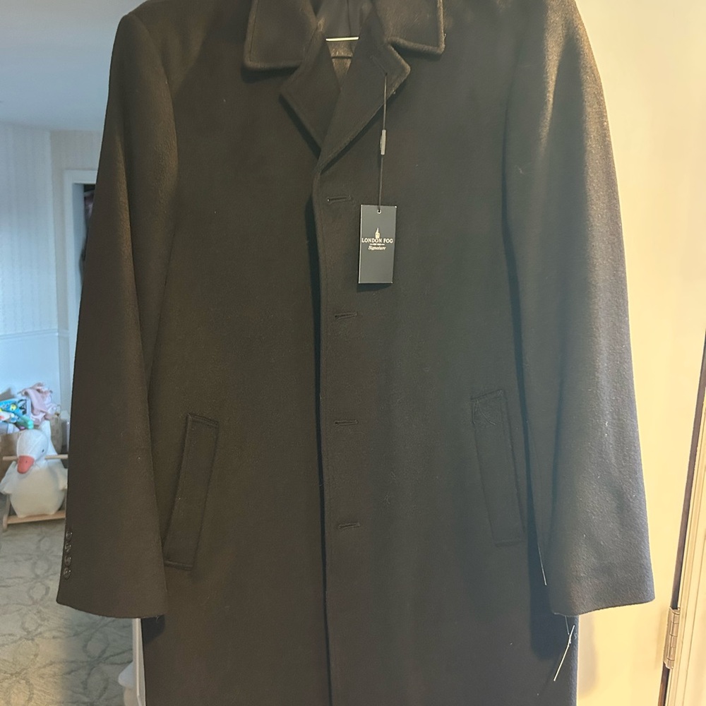 London Fog Men's Black Trench Coat